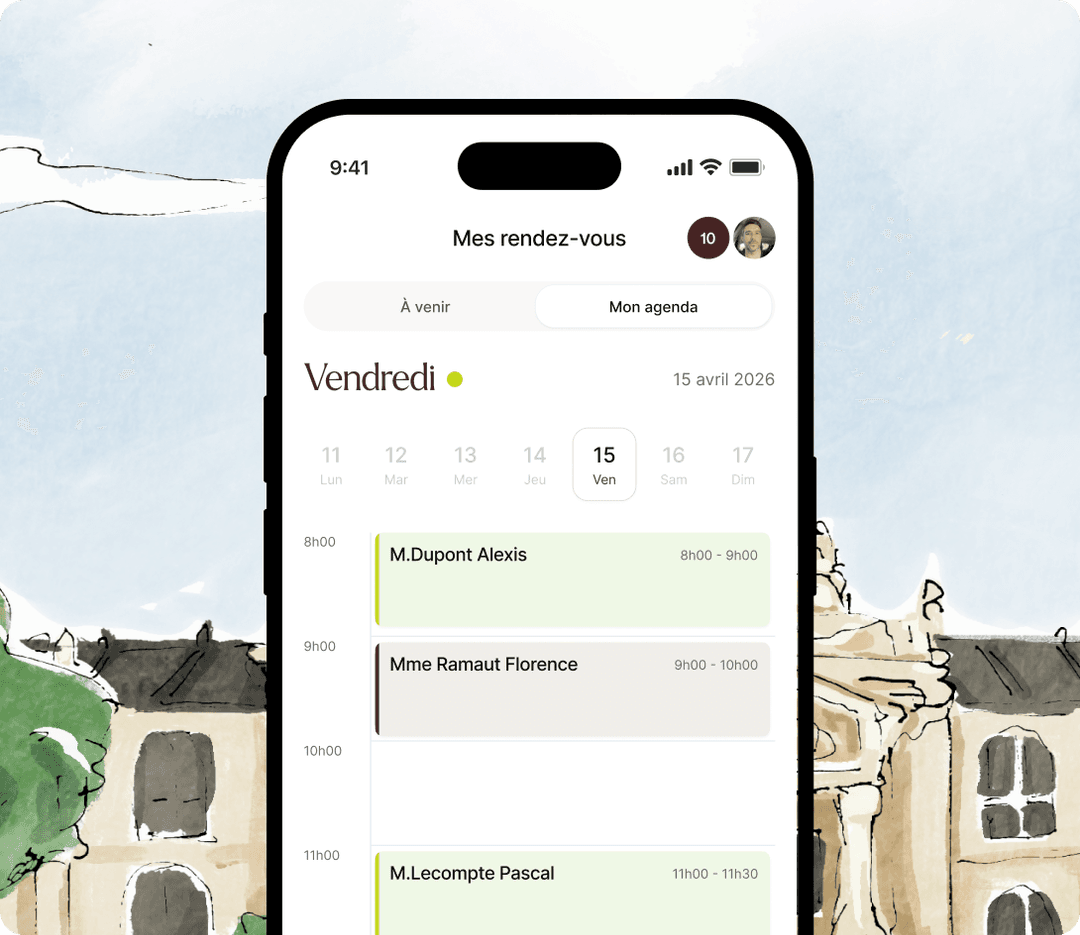 Aperçu de l'application Causelis - Mes rendez-vous